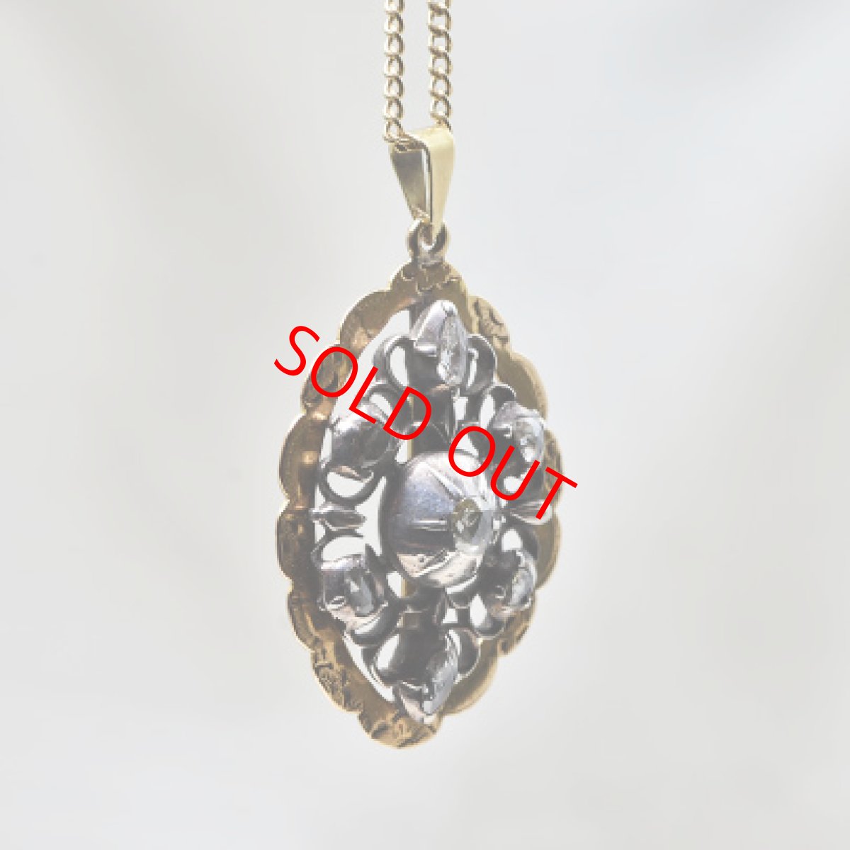 画像4: Sold ゴールド・シルバー・ダイヤモンドペンダント (4)