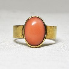 画像1: ゴールド・コラルリング (1)