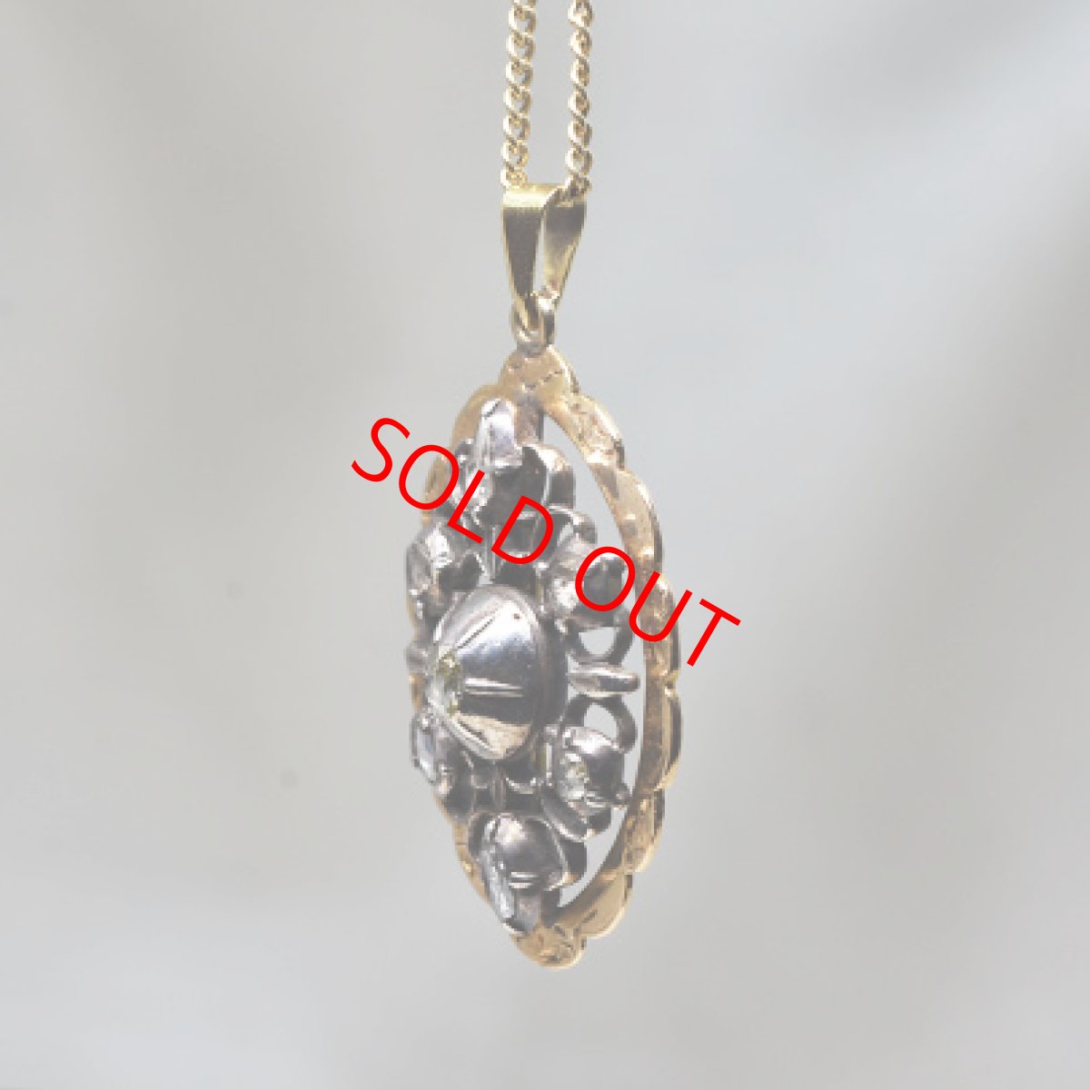 画像2: Sold ゴールド・シルバー・ダイヤモンドペンダント (2)