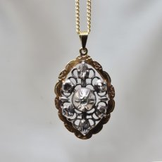 画像1: Sold ゴールド・シルバー・ダイヤモンドペンダント (1)