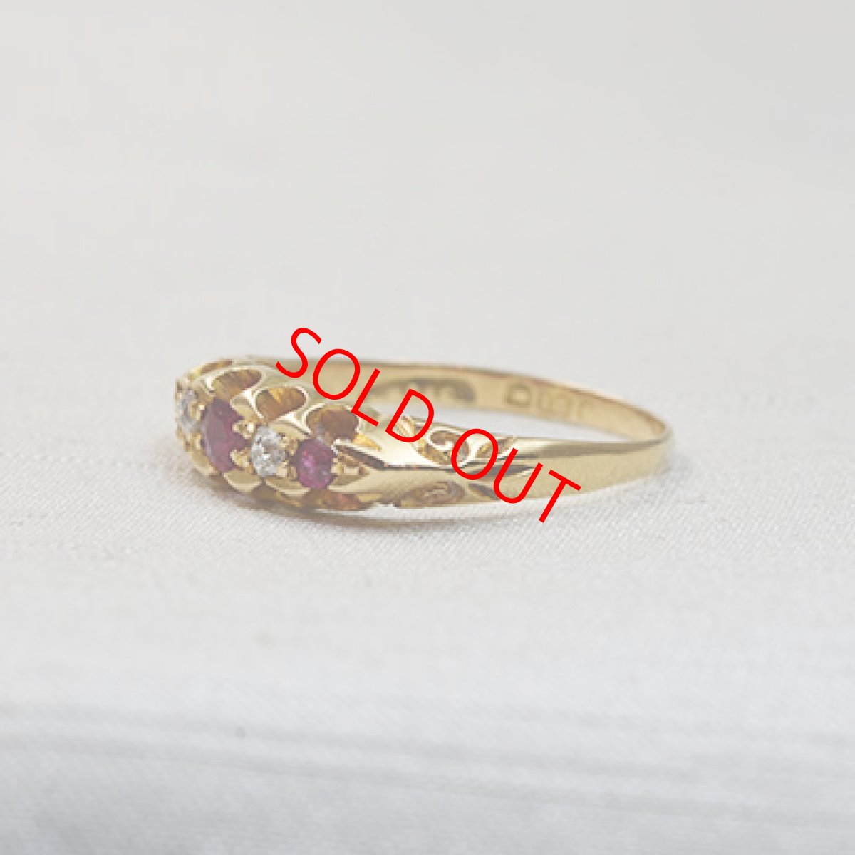画像3: Sold 18ct,ルビー ダイヤモンドリング (3)