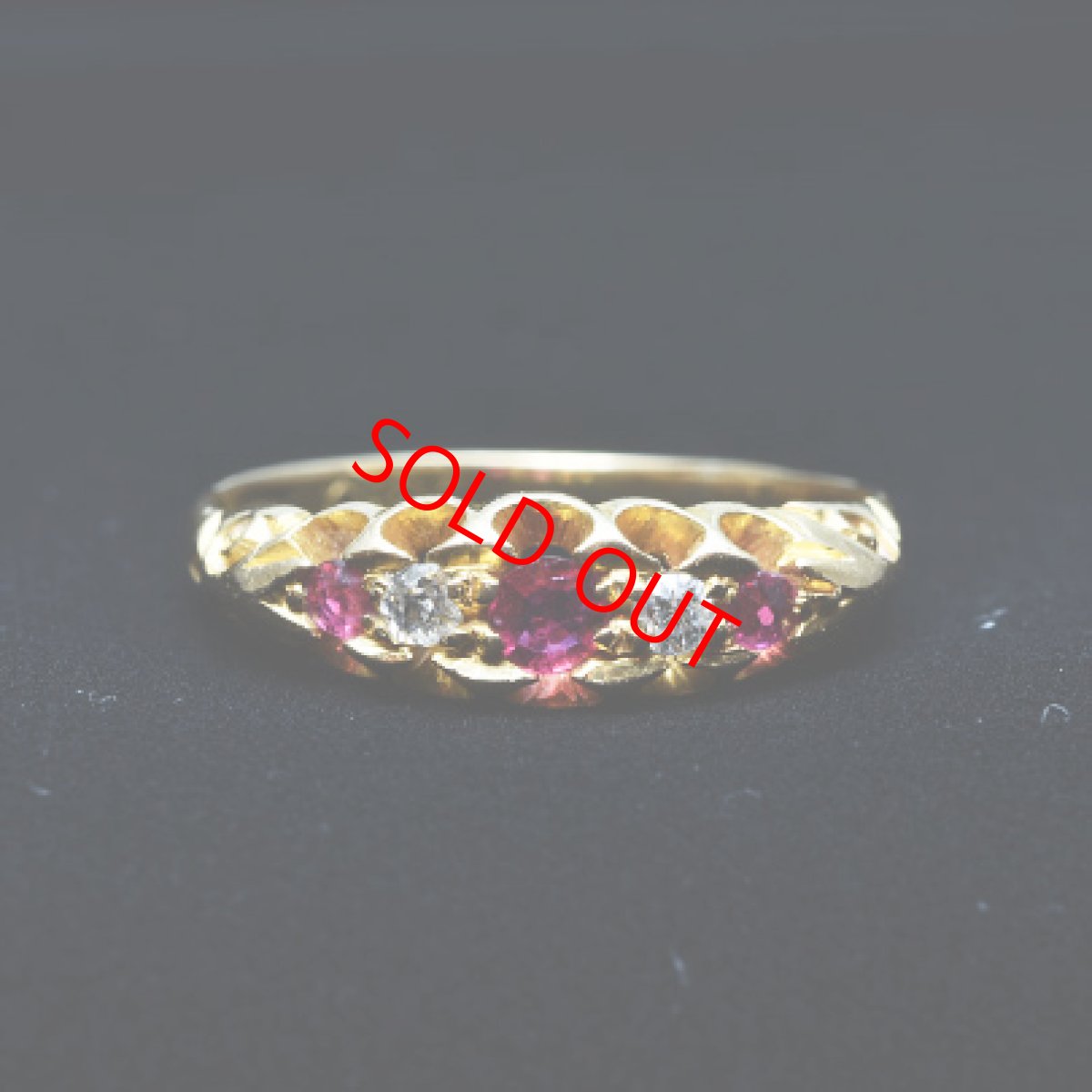 画像2: Sold 18ct,ルビー ダイヤモンドリング (2)