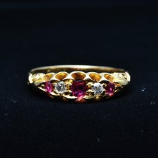 画像2: Sold 18ct,ルビー ダイヤモンドリング (2)