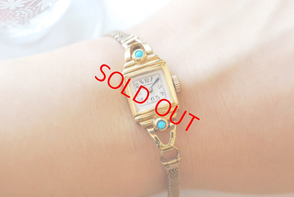 画像10:  Sold 18ct・ターコイズ・MOVADOリストウォッチ (10)