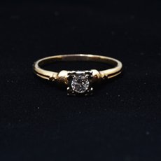 画像8: 14ct・ダイヤモンドリング (8)