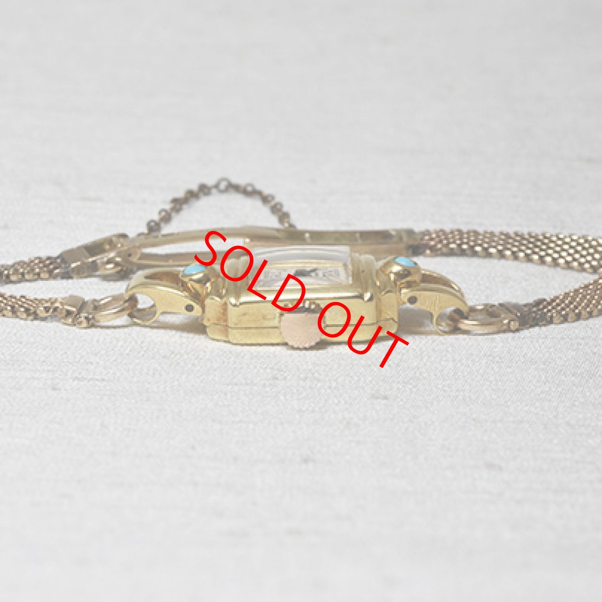 画像4:  Sold 18ct・ターコイズ・MOVADOリストウォッチ (4)