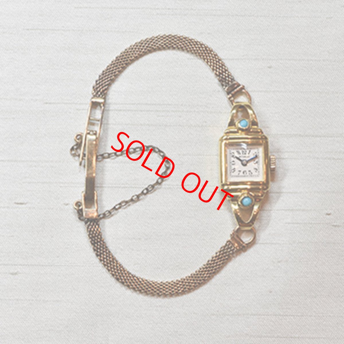 画像2:  Sold 18ct・ターコイズ・MOVADOリストウォッチ (2)