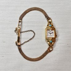 画像2:  Sold 18ct・ターコイズ・MOVADOリストウォッチ (2)