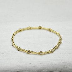 画像1: Sold 18ct.ダイヤモンドブレスレット (1)