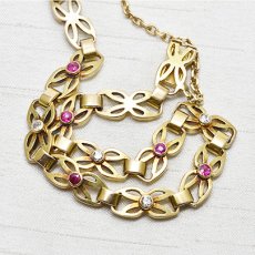 画像4: Sold 14ct.ルビーダイヤモンドブレスレット (4)