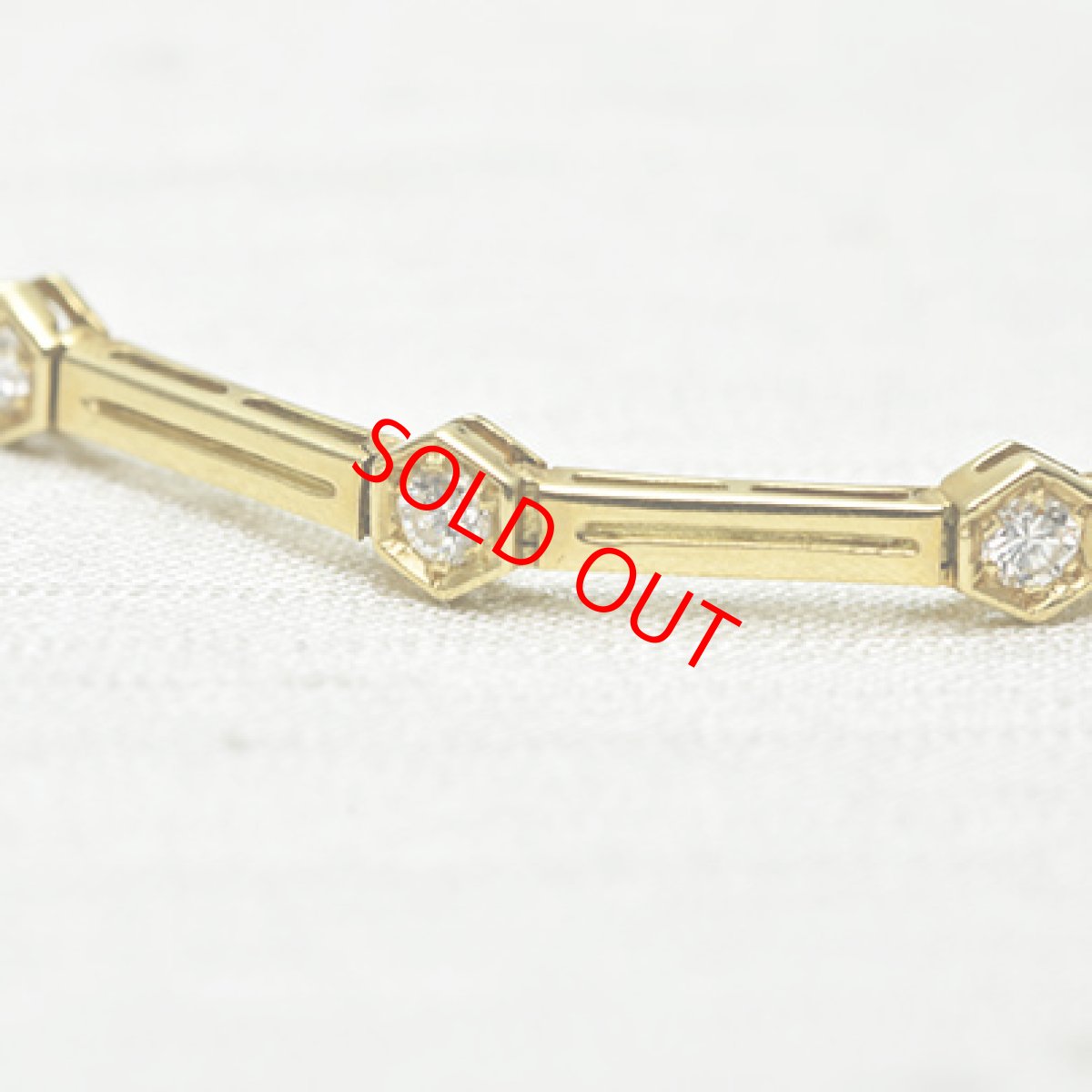 画像2: Sold 18ct.ダイヤモンドブレスレット (2)