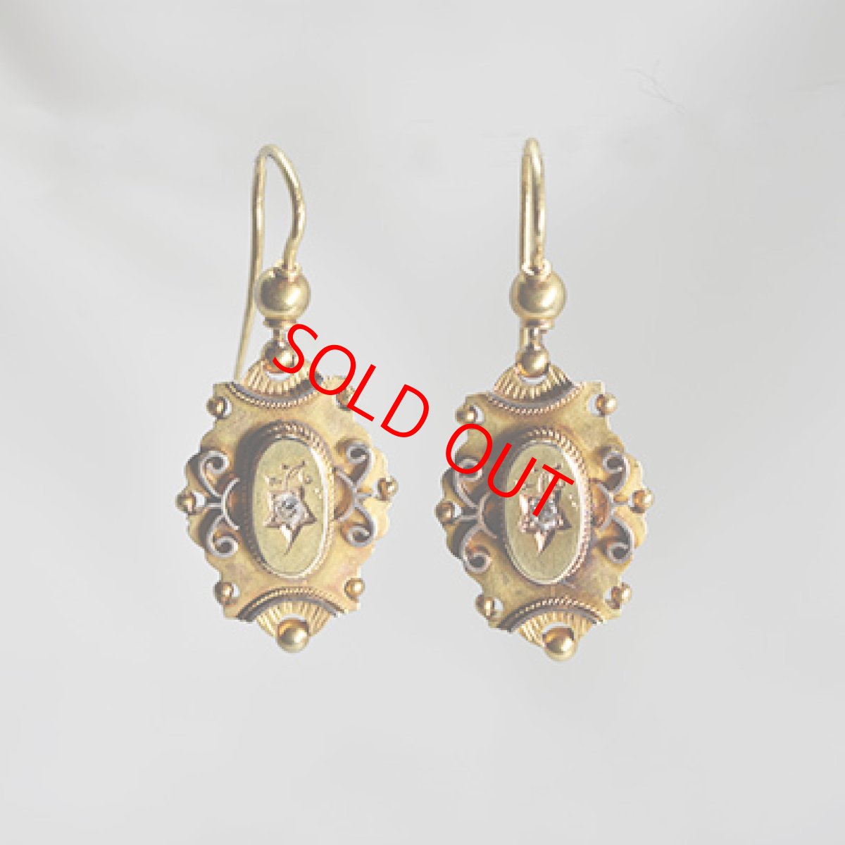 画像1: Sold G.ダイヤモンドイヤリング (1)