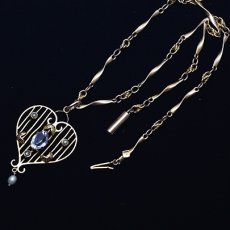 画像4: 9ct.アメシスト パールペンダント (4)