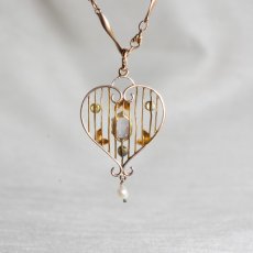 画像2: 9ct.アメシスト パールペンダント (2)