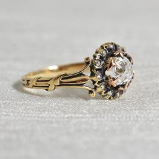 画像5: Sold ゴールド・シルバー・エナメル・ダイヤモンドリング　 (5)