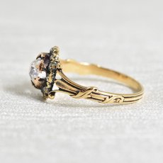 画像3: Sold ゴールド・シルバー・エナメル・ダイヤモンドリング　 (3)