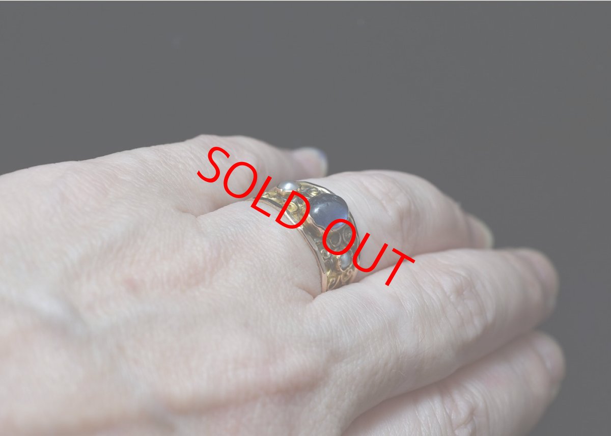 画像8: Sold 18ct,サファイア・パールリング (8)