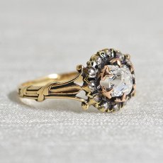 画像6: Sold ゴールド・シルバー・エナメル・ダイヤモンドリング　 (6)