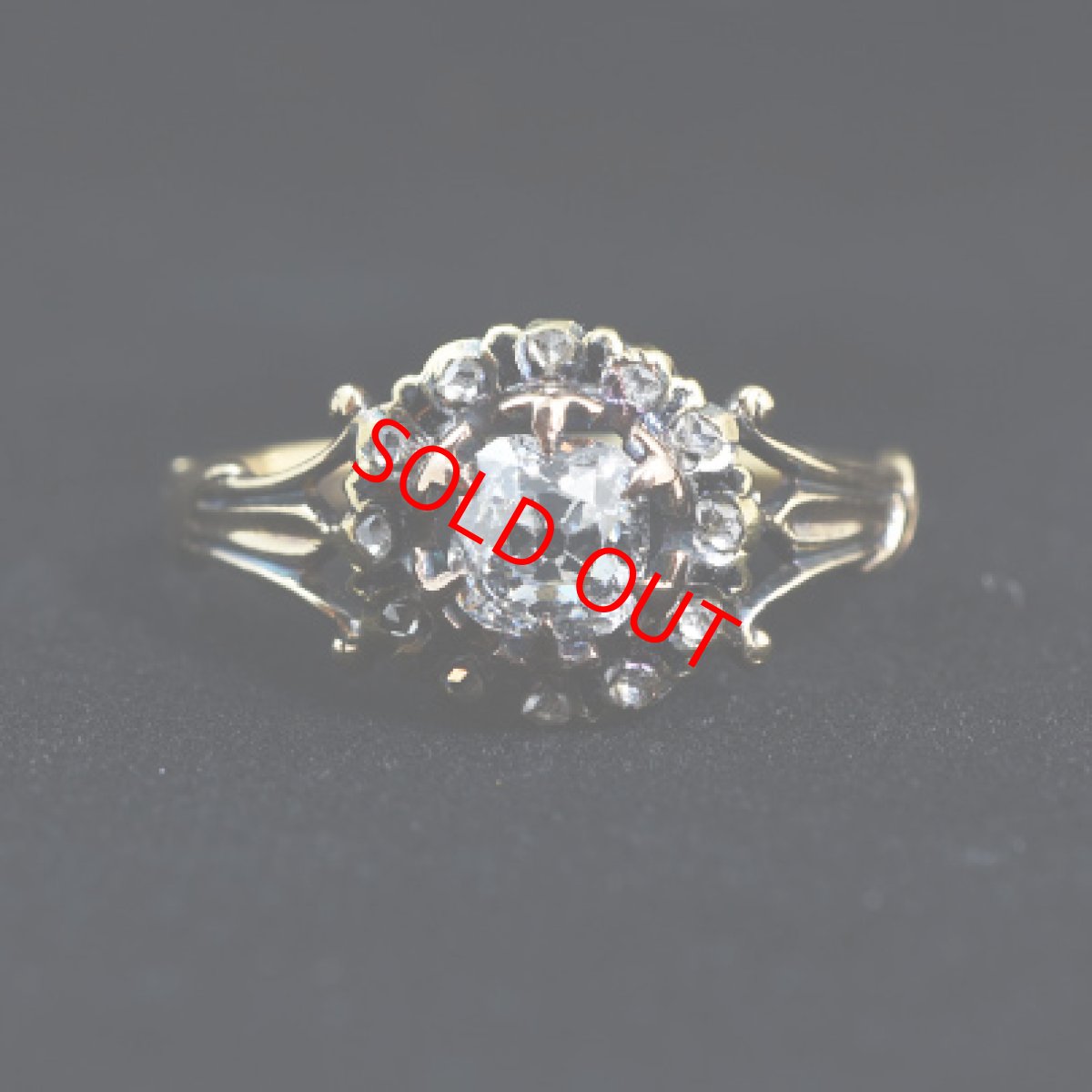 画像7: Sold ゴールド・シルバー・エナメル・ダイヤモンドリング　 (7)