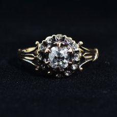 画像7: Sold ゴールド・シルバー・エナメル・ダイヤモンドリング　 (7)