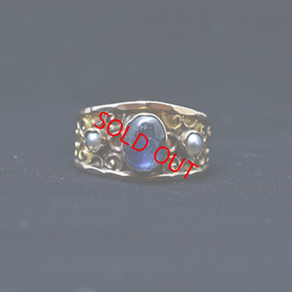 画像6: Sold 18ct,サファイア・パールリング (6)