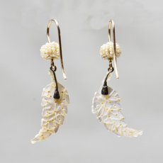 画像2: Sold ゴールド,シードパールイヤリング (2)