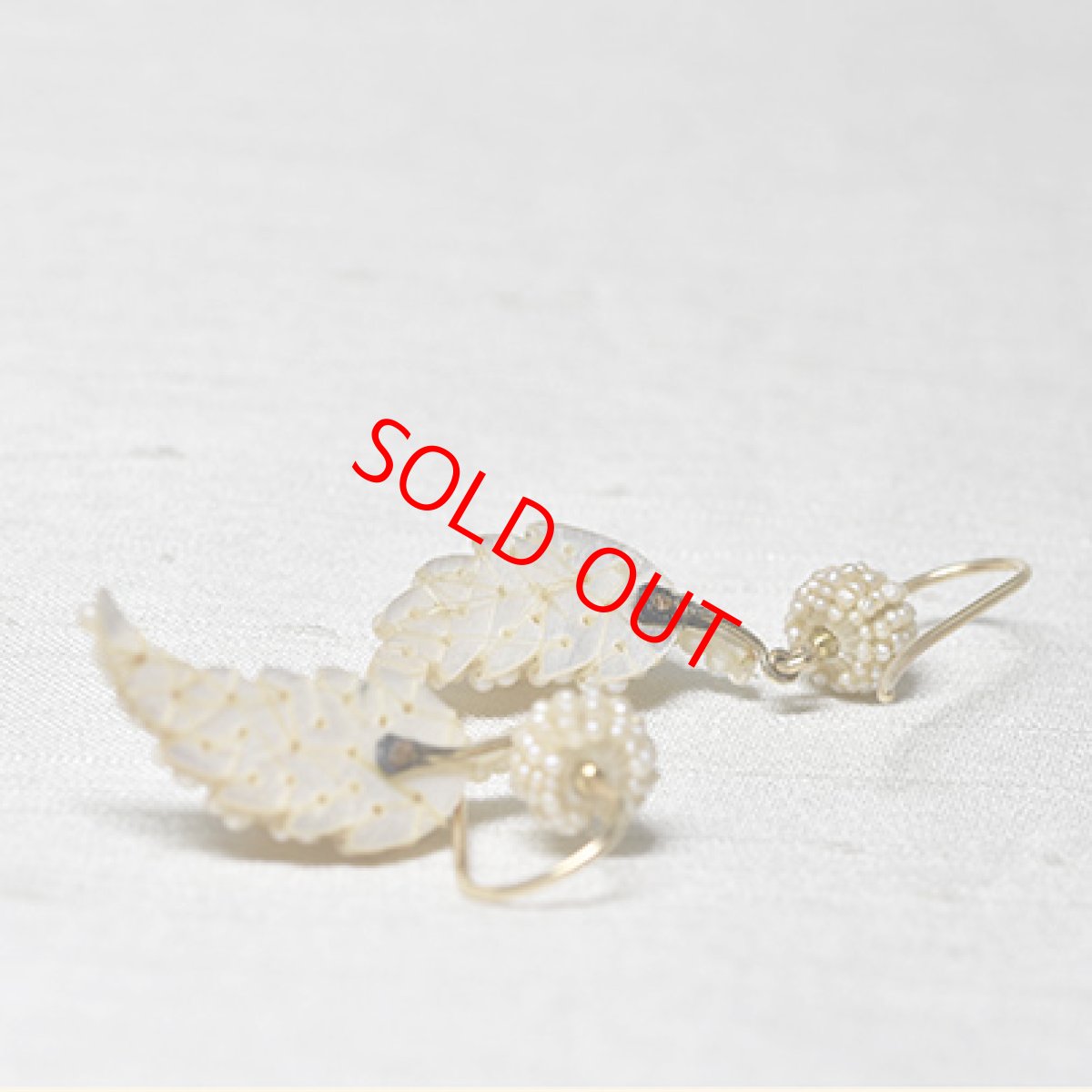 画像4: Sold ゴールド,シードパールイヤリング (4)