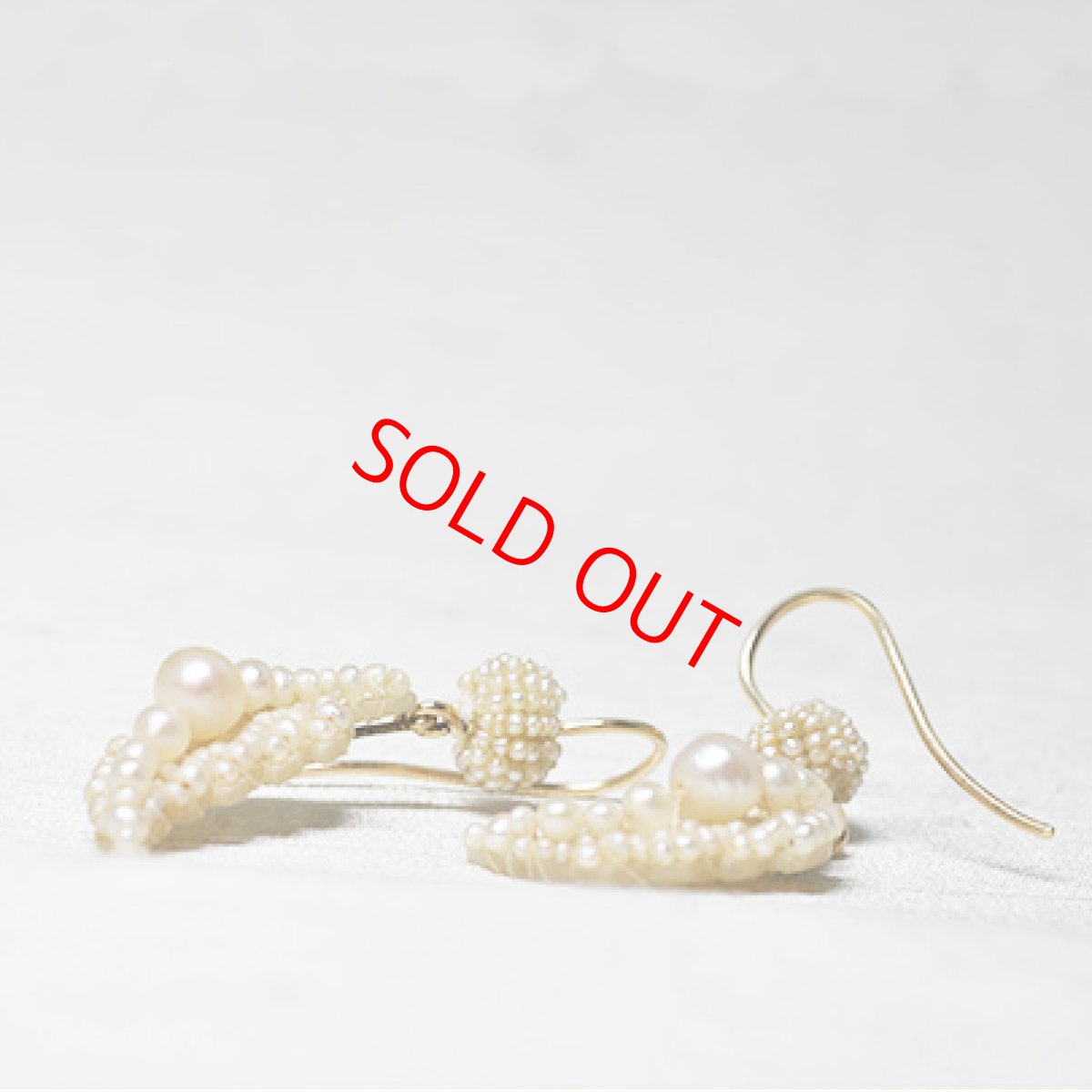 画像3: Sold ゴールド,シードパールイヤリング (3)