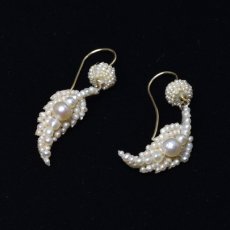 画像5: Sold ゴールド,シードパールイヤリング (5)