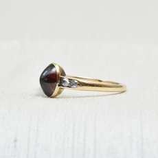 画像2: Sold 14ct.ガーネットダイヤモンドリング (2)