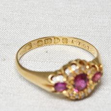 画像6: 18ct,ルビー・ダイヤモンドリング (6)
