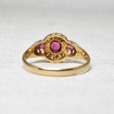 画像4: 18ct,ルビー・ダイヤモンドリング (4)