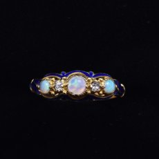 画像6: Sold ゴールド・オパール・ダイヤモンドリング (6)