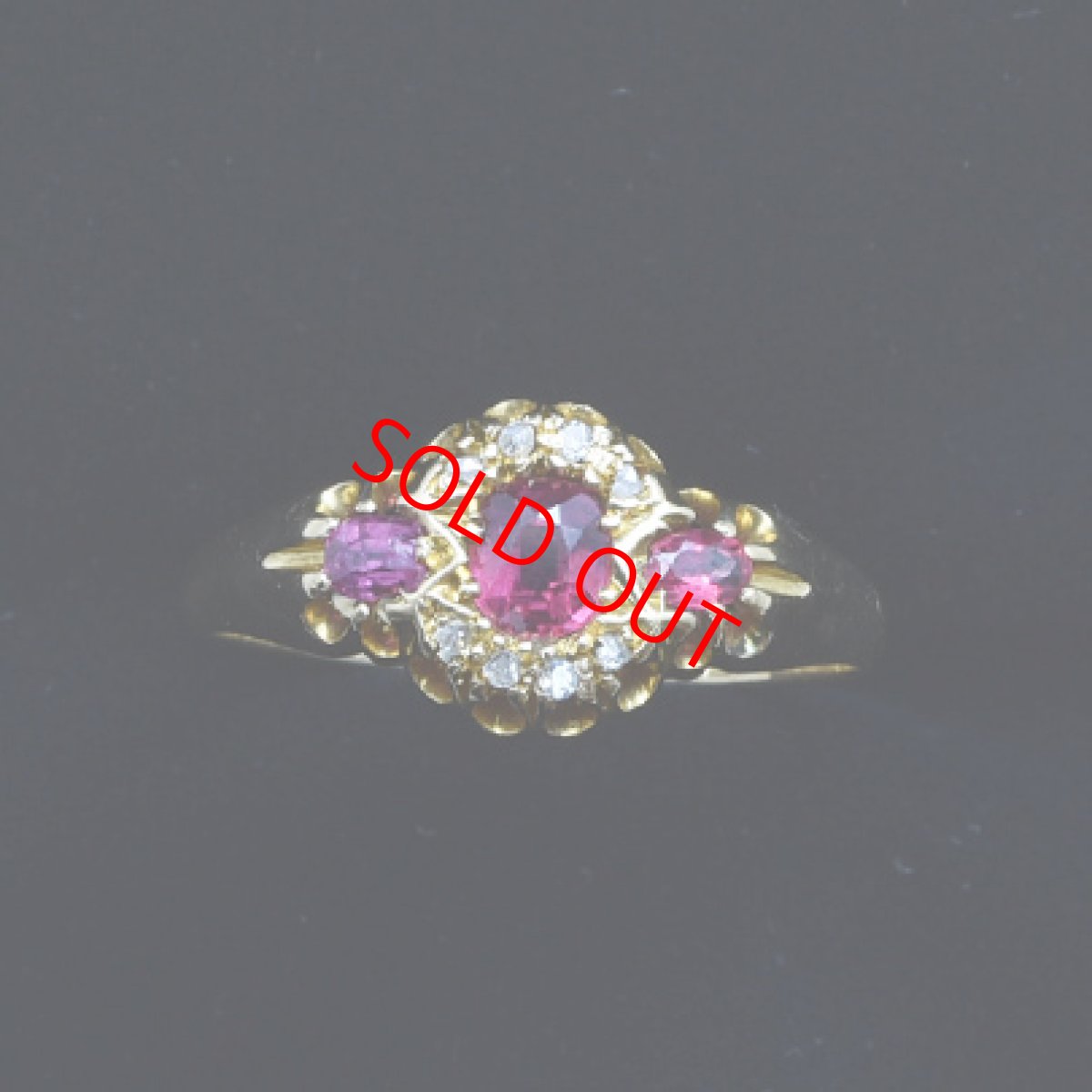 画像7: 18ct,ルビー・ダイヤモンドリング (7)