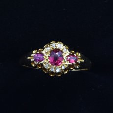 画像7: 18ct,ルビー・ダイヤモンドリング (7)