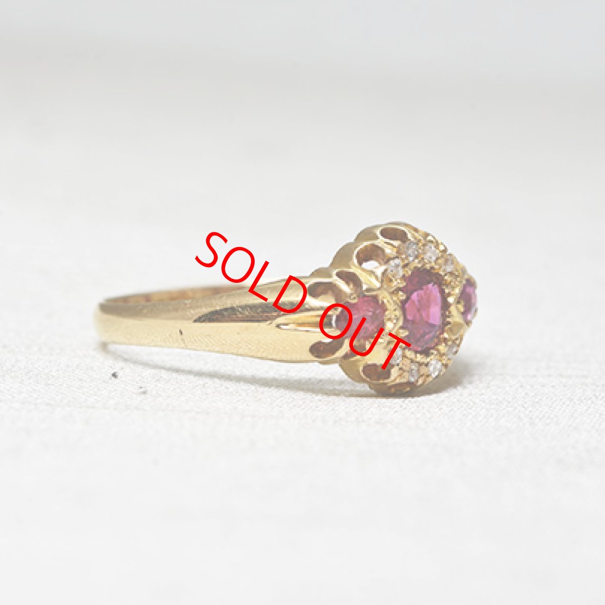 画像5: 18ct,ルビー・ダイヤモンドリング (5)