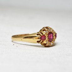画像5: 18ct,ルビー・ダイヤモンドリング (5)