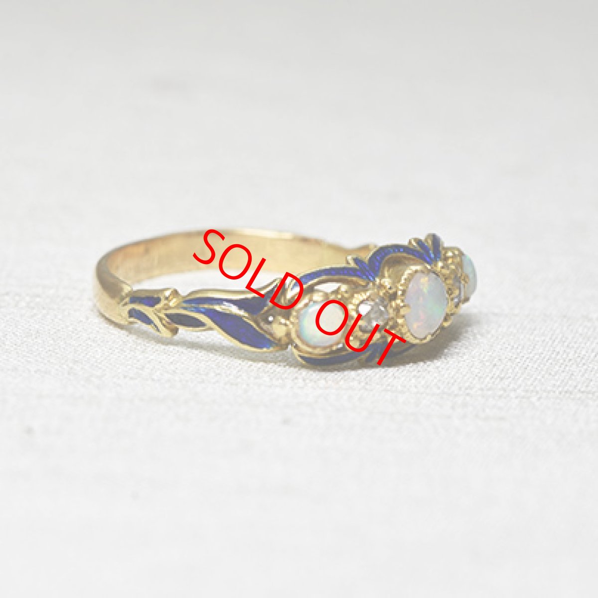 画像5: Sold ゴールド・オパール・ダイヤモンドリング (5)