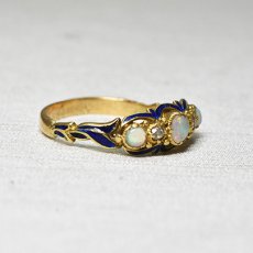 画像5: Sold ゴールド・オパール・ダイヤモンドリング (5)