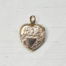 画像1: Sold ゴールド・メタル・ロケットペンダント (1)