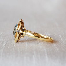 画像3: sold 18ct.アクアマリン・ダイヤモンドリング (3)