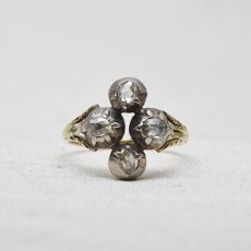 画像1: 18ct. sv.ダイヤモンドリング (1)