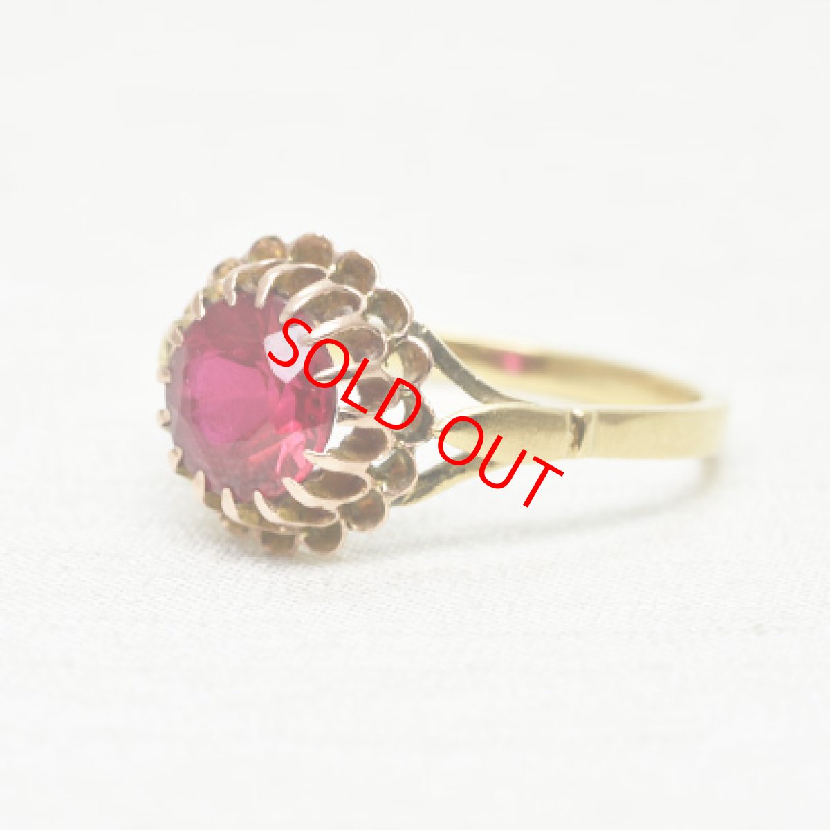 画像2: 18ct.ペーストガラスリング (2)