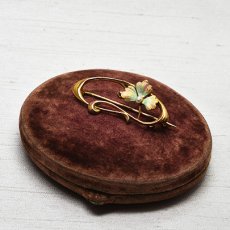 画像4: Sold 9ct.パールマットエナメルブローチ (4)