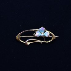 画像3: Sold 9ct.パールマットエナメルブローチ (3)
