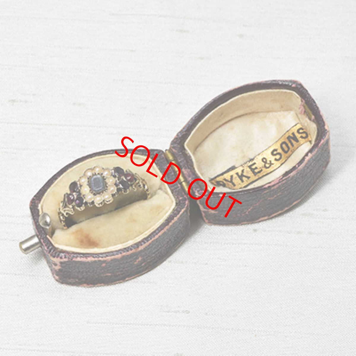 画像8: ゴールド・パール・ガーネットリング (8)