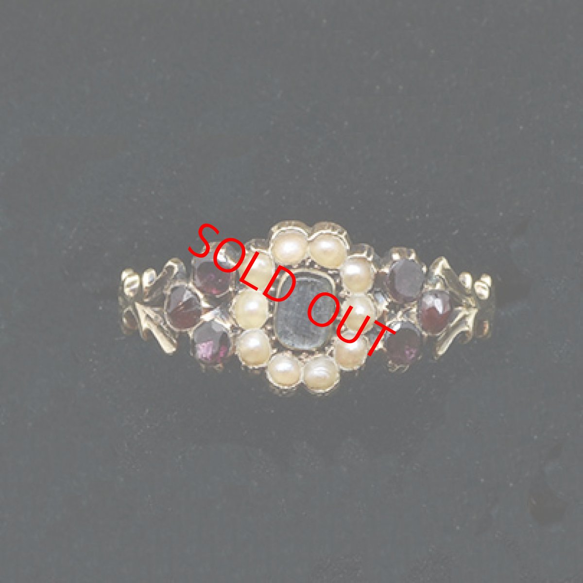 画像7: ゴールド・パール・ガーネットリング (7)