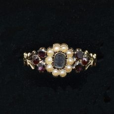 画像7: ゴールド・パール・ガーネットリング (7)