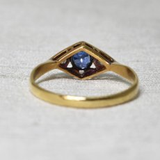 画像4: Sold 18ct,pt・サファイア・ダイヤモンドリング (4)