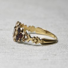 画像3: ゴールド・パール・ガーネットリング (3)